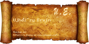 Ujházy Ervin névjegykártya