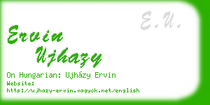 ervin ujhazy business card