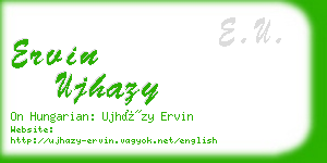 ervin ujhazy business card